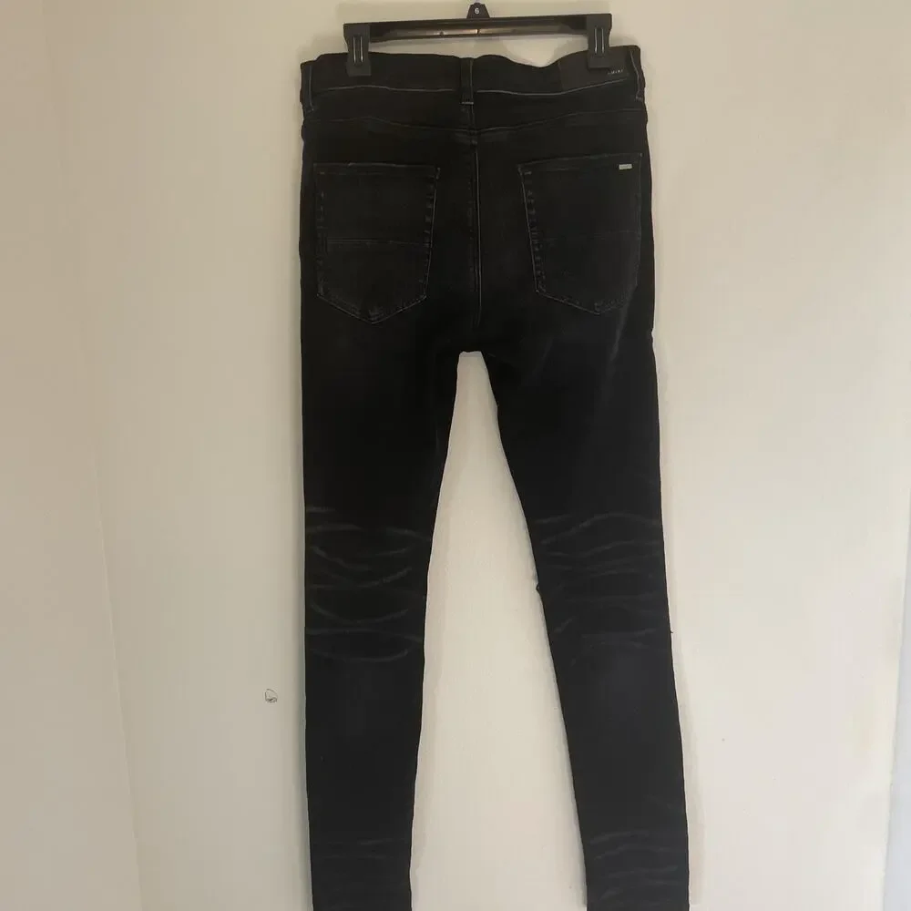 Black Amiri MX1 Ultra Suede Jeans Size 34